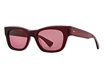 Picture of Garrett Leight Woz Merlot Cat Eye Frame / Lilac Lenses Sunglasses