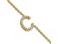 14k Yellow Gold Diamond Sideways Letter C Bracelet