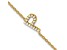 14k Yellow Gold Diamond Sideways Letter P Bracelet