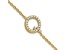14k Yellow Gold Diamond Sideways Letter Q Bracelet
