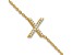 14k Yellow Gold Diamond Sideways Letter X Bracelet