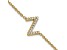 14k Yellow Gold Diamond Sideways Letter Z Bracelet