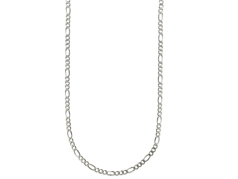 925 Sterling Silver 2mm Figaro Chain Necklace