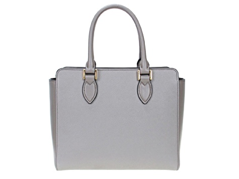 PRADA プラダ　ARGILLA Prada Argilla Gray Saffiano Lux Leather Large Satchel