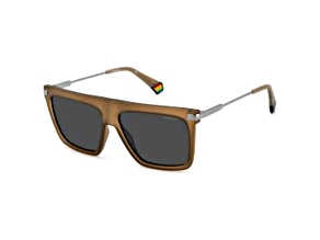 Polaroid Men's 58mm Matte Brown Polarized Sunglasses