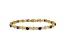 14k Yellow Gold and Rhodium Over 14k Yellow Gold Diamond and Sapphire Bracelet