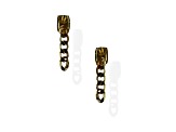 Off Park® Collection, Gold-Tone Jet-Black Crystal Chain Link Earrings.