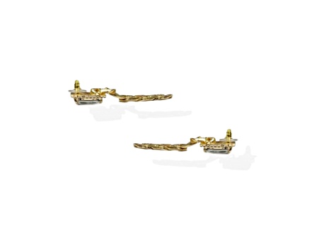 Off Park® Collection, Gold-Tone Clear-Crystal Chain Link Earrings.