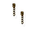 Off Park® Collection, Gold-Tone Clear-Crystal Chain Link Earrings.