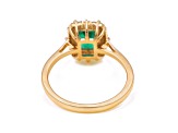 1.65 Ctw Emerald With 0.27 Ctw White Diamond Ring in 14K YG