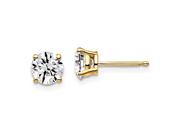 Picture of 14K Yellow Gold Lab Grown Diamond 1 1/4ctw VS/SI GH 4 Prong Earrings