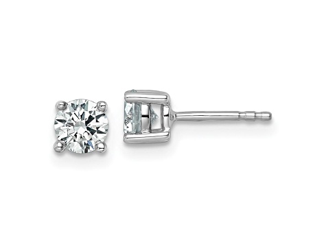 14K White Gold Lab Grown Diamond 1 1/4ctw VS/SI GH 4 Prong Earrings