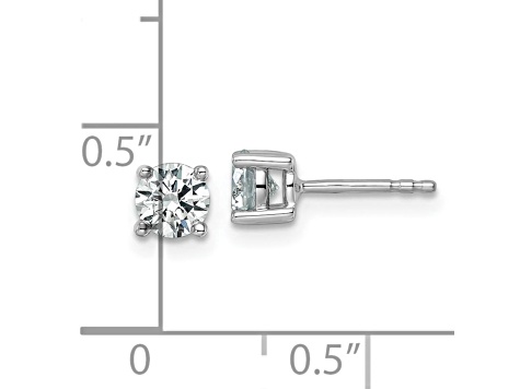 14K White Gold Lab Grown Diamond 1 1/4ctw VS/SI GH 4 Prong Earrings