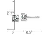 14K White Gold Lab Grown Diamond 1 1/4ctw VS/SI GH 4 Prong Earrings