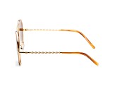 Tory Burch Women's Fashion 55mm Honey Wood Sunglasses | TY6092-332873