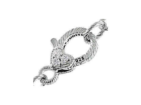 Judith Ripka Verona Rhodium Over Sterling Silver 18" Spiga Chain Necklace
