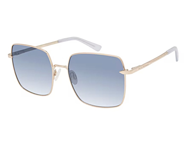 Prive Revaux Casino Nights Gold Tone Frame / Blue Polarized Lenses Square Sunglasses