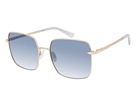 Prive Revaux Casino Nights Gold Tone Frame / Blue Polarized Lenses Square Sunglasses