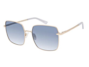 Prive Revaux Casino Nights Gold Tone Frame / Blue Polarized Lenses Square Sunglasses