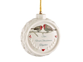 Belleek Our First Christmas Ornament