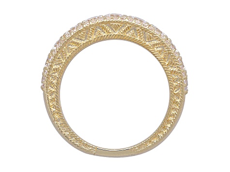 Judith Ripka 3.41ctw Square and Round Bella Luce Diamond Simulant 14K Gold Clad Ring