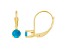4mm Round Turquoise 14k Yellow Gold Drop Earrings