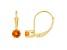 4mm Round Citrine 14k Yellow Gold Drop Earrings