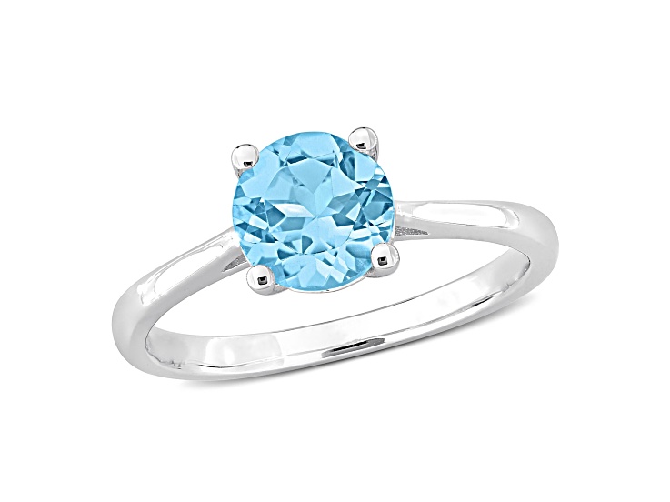 1.60ctw Sky Blue Topaz Solitaire Ring in Sterling Silver