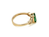 1.51Ctw Emerald with 0.06Ctw Diamond Ring in 14K YG