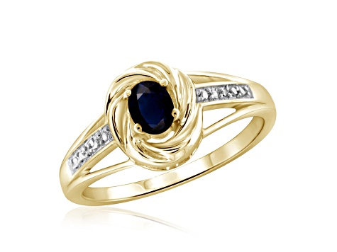 Black Sapphire 14K Gold Over Sterling Silver Ring 0.25ctw