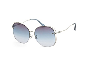 Coach Women's 60mm Shiny Silver Sunglasses