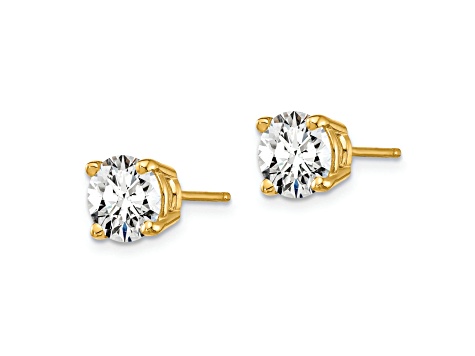 14K Yellow Gold Certified Lab Grown Diamond 1 1/2ct. VS/SI GH+, 4-Prong Earrings