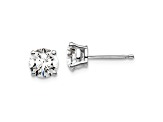 Rhodium Over 14K Gold Certified Lab Grown Diamond 1 1/2ct. VS/SI GH+, 4-Prong Earrings