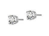 Rhodium Over 14K Gold Certified Lab Grown Diamond 1 1/2ct. VS/SI GH+, 4-Prong Earrings