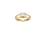 White Cubic Zirconia 18K Gold Over Sterling Silver Ring 2.28ctw