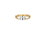 White Cubic Zirconia 18K Gold Over Sterling Silver Ring 2.28ctw