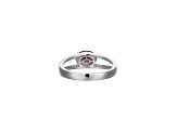 Purple And White Cubic Zirconia Platinum Over Sterling Silver Ring 2.41ctw