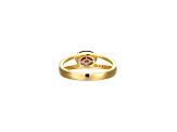 Purple And White Cubic Zirconia 18K Gold Over Sterling Silver Ring 2.41ctw