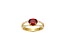 Red And White Cubic Zirconia 18K Gold Over Sterling Silver Ring 2.41ctw
