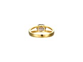 Lab Created Alexandrite And White Cubic Zirconia 18K Gold Over Sterling Silver Ring 1.66ctw