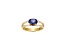 Blue And White Cubic Zirconia 18K Gold Over Sterling Silver Ring 1.72ctw