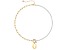 14K Gold Over Brass Initial Pearl Simulant Link Chain Necklace Letter O