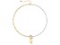 14K Gold Over Brass Initial Pearl Simulant Link Chain Necklace Letter Q