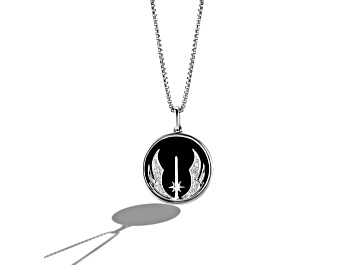 Picture of Star Wars™ Fine Jewelry The Jedi™ Order Black Onyx With Diamond Accent Rhodium Over Silver Pendant
