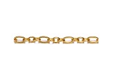 Clear Cubic Zirconia, 14K Yellow Gold Plated over Brass Link Chain Bracelet