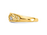 14K Yellow Gold .02ct Diamond Scroll Toe Ring