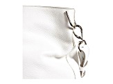 Tods Gommini Textured White Leather Studded Hobo Handbag