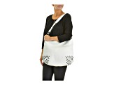 Tods Gommini Textured White Leather Studded Hobo Handbag