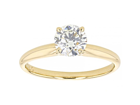 Round White Lab-Grown Diamond 14k Yellow Gold Solitaire Ring 1.00ctw