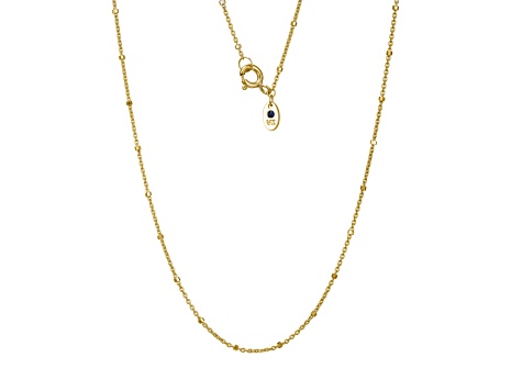 18k Yellow Gold Over Sterling Silver 16" Rolo Chain